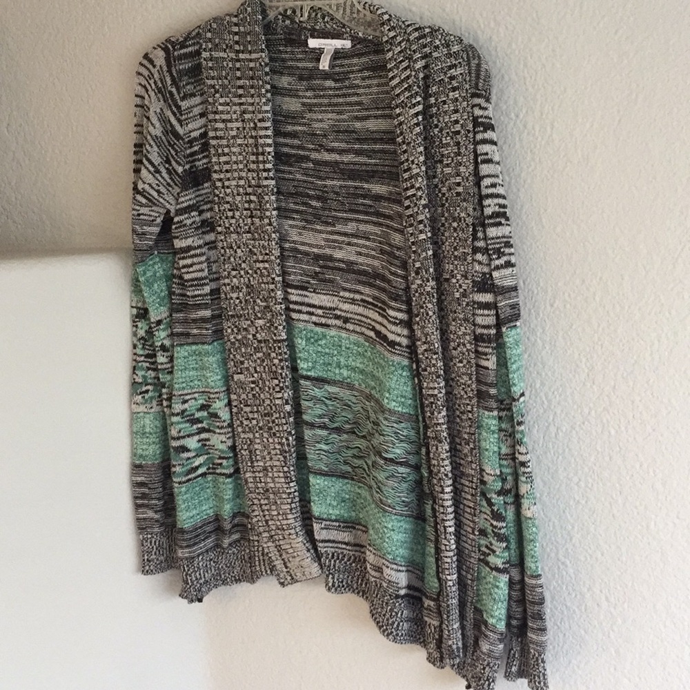 Black and green cardigan